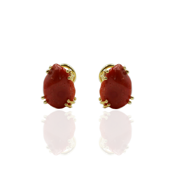 BRINCO WOF NATURE COLLECTION PEQ. CORAL E PRATA DOURADA 925